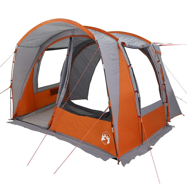 Tenda de campismo p/ 4 pessoas impermeável cinzento/laranja M 4