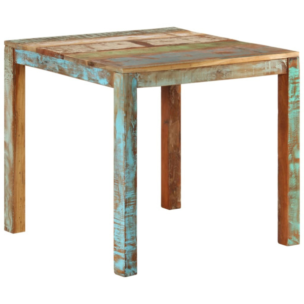 Mesa de comedor de madera maciza reciclada 82x80x76 cm D