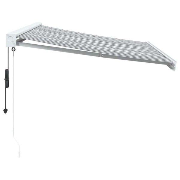 Toldo retráctil aluminio y tela gris antracita y blanco 3x2.5 m M 4