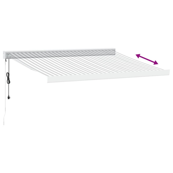 Toldo retrátil 3x2.5 m tecido e alumínio antracite e branco M 5