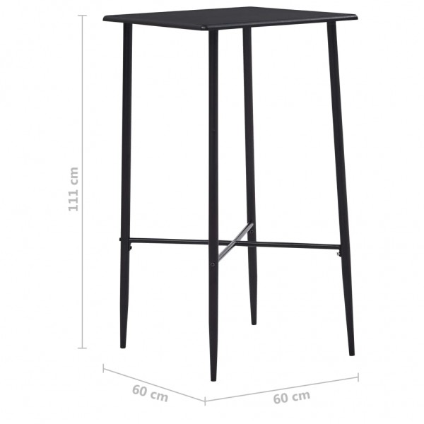 Mesa de bar 60x60x111 cm MDF preto M 5