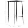 Mesa de bar 60x60x111 cm MDF preto 5
