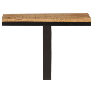 Estante de pared madera maciza de mango y hierro 40x30x32 cm H