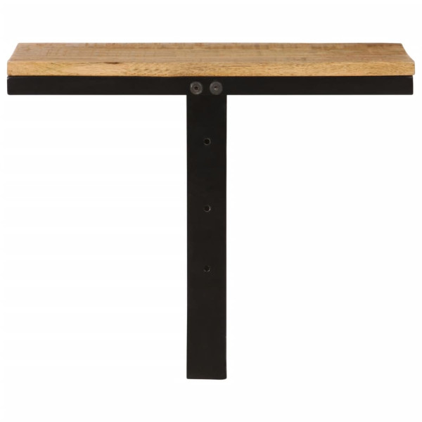 Estante de pared madera maciza de mango y hierro 40x30x32 cm M 3