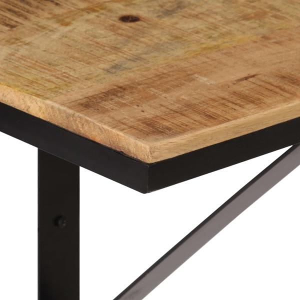 Estante de pared madera maciza de mango y hierro 40x30x32 cm M 4