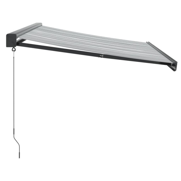 Toldo retráctil aluminio y tela antracita y blanco 3.5x2.5 m M 4