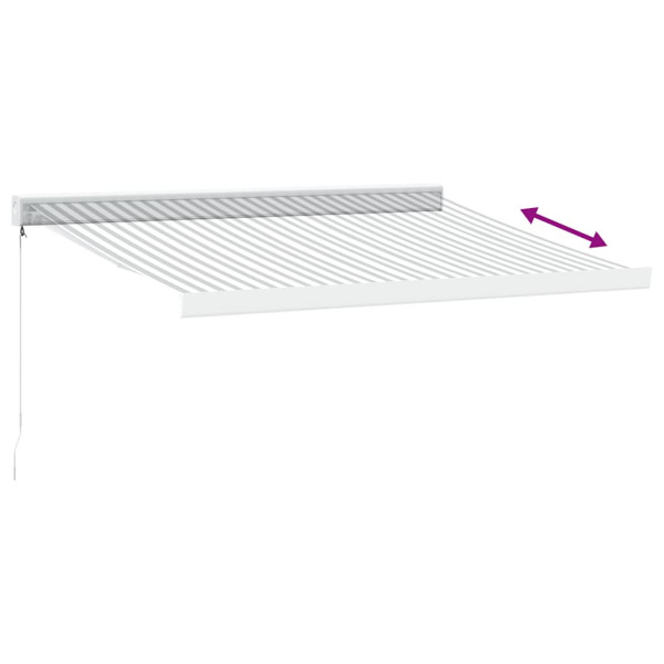 Toldo retrátil 3.5x2.5 m tecido e alumínio antracite e branco M 5