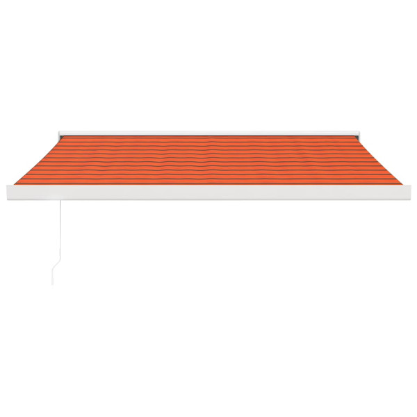 Toldo retráctil aluminio y tela naranja y marrón 3.5x2.5 m M 3
