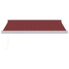 Toldo retráctil manual color burdeos 350x250 cm 3