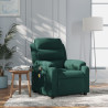 Sillón de masaje reclinable de terciopelo verde oscuro 1