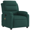 Sillón de masaje reclinable de terciopelo verde oscuro 3