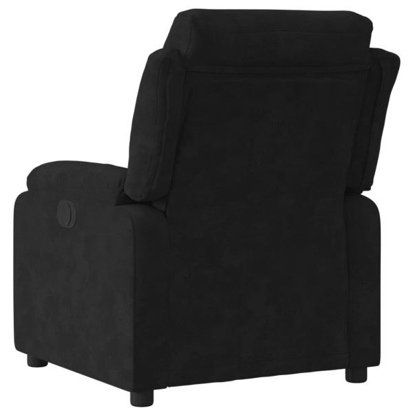 Sillón reclinable eléctrico de terciopelo negro M 4
