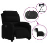 Sillón reclinable eléctrico de terciopelo negro 5