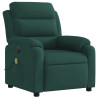 Sillón reclinable de masaje eléctrico terciopelo verde oscuro 3