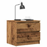 Mesita de noche madera de ingeniería envejecida 50x40x43.5 cm 1