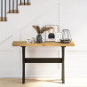 Mesa consola NOAIN patas en X madera maciza pino 120x30x75 cm 2