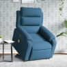 Sillón reclinable de masaje elevable terciopelo azul 1