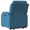 Sillón eléctrico reclinable elevable de terciopelo azul 5