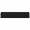 Estante de pared con cajones de madera contrachapada negro 4