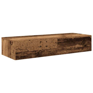 Estante de pared con cajones madera vieja 100x36x19 cm H