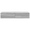 Estante de pared con cajones madera contrachapada sonoma gris 4