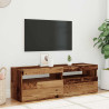 Mueble TV luces LED madera ingeniería envejecida 120x35x40 cm 4
