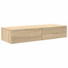 Estante de pared con cajones madera contrachapada roble sonoma 2