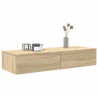 Estante de pared con cajones madera contrachapada roble sonoma 3