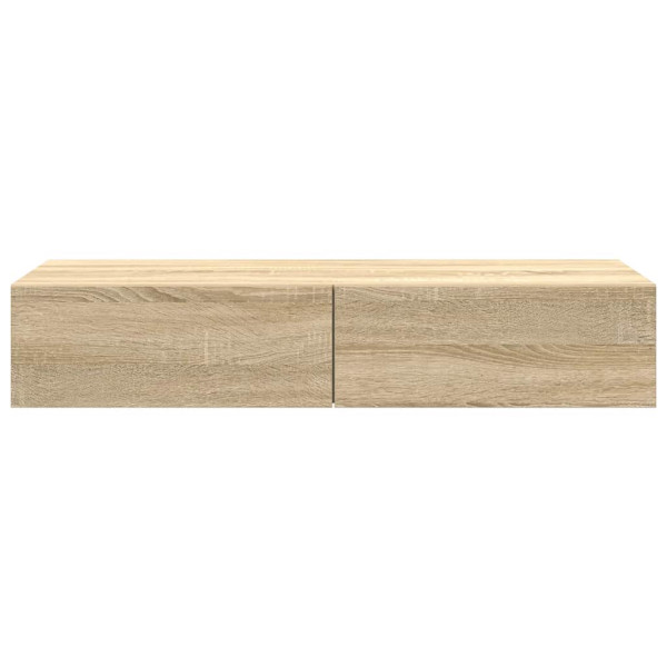 Estante de pared con cajones madera contrachapada roble sonoma M 4
