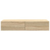 Estante de pared con cajones madera contrachapada roble sonoma 4
