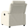 Sillón reclinable eléctrico de terciopelo blanco crema 4