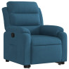 Sillón reclinable elevable de terciopelo azul 3