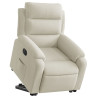 Sillón eléctrico reclinable elevable de terciopelo crema 3