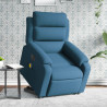 Sillón reclinable de masaje eléctrico elevable terciopelo azul 1