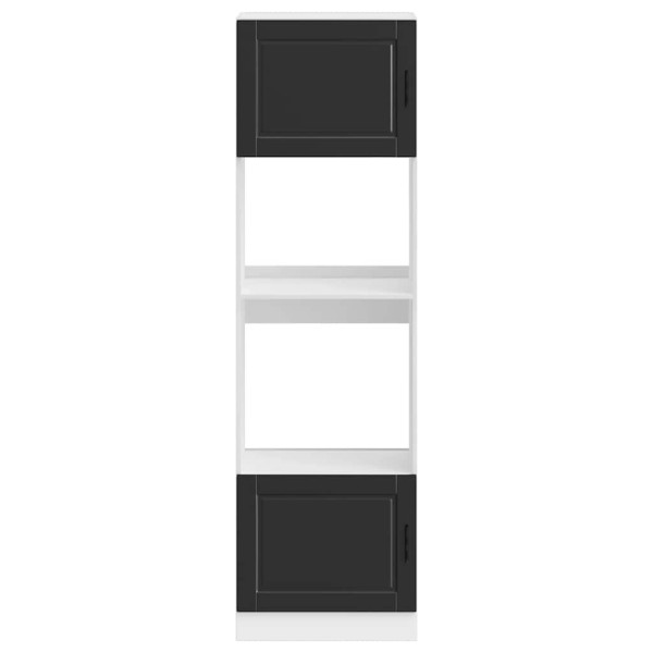 Armarios para horno 2 uds Porto negra madera de ingeniería M 4