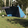 Tienda de campaña familiar tipi 6 personas impermeable azul 3
