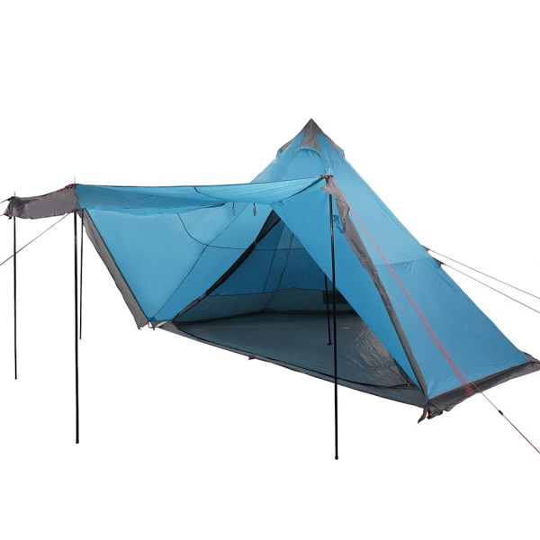 Tienda de campaña familiar tipi 6 personas impermeable azul M 4