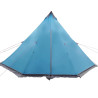 Tienda de campaña familiar tipi 6 personas impermeable azul 5