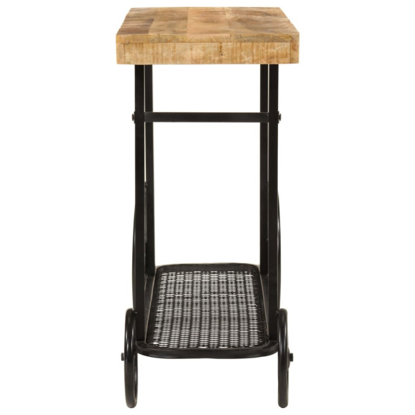Mesa consola madera maciza de mango y hierro 112x36x76 cm M 3