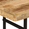 Mesa consola madera maciza de mango y hierro 112x36x76 cm 5