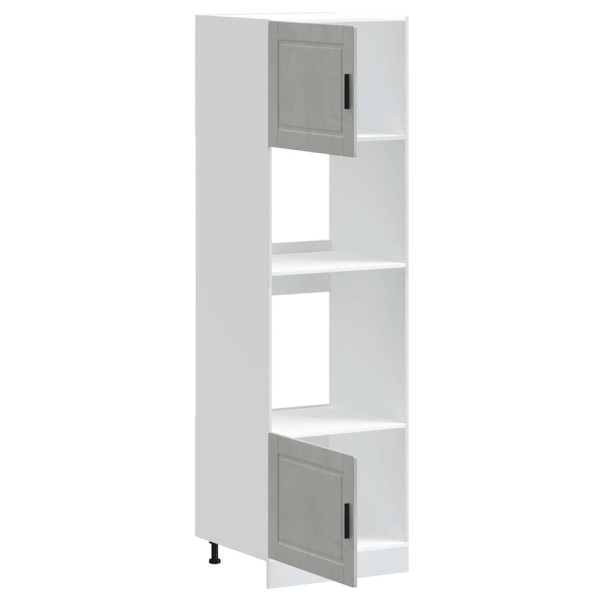 Armários forno 2pcs Porto derivados de madeira cinzento cimento M 5