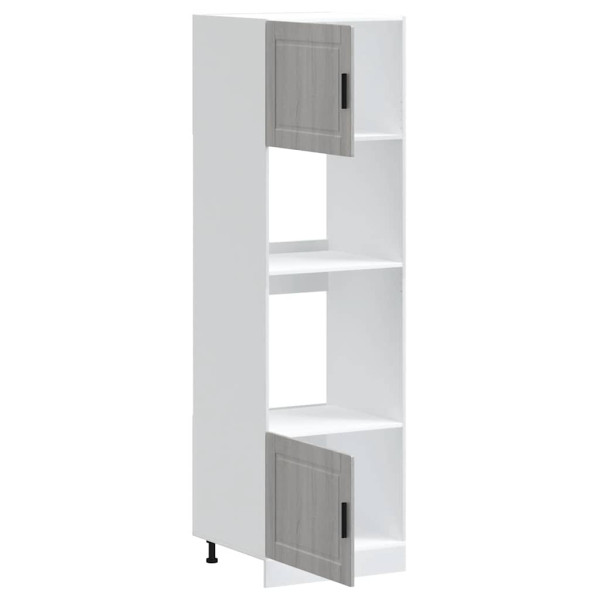 Armarios para horno 2 uds Porto gris sonoma madera ingeniería M 5