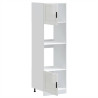 Armários forno 2pcs Porto derivados de madeira branco brilhante 5