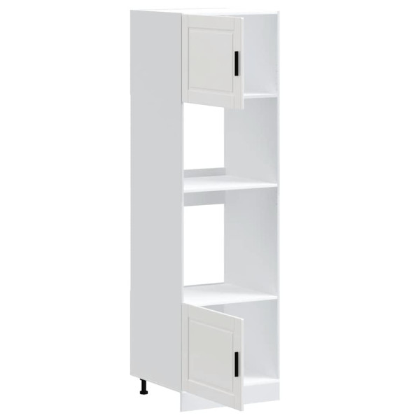 Armários forno 2 pcs Porto derivados de madeira branco M 5