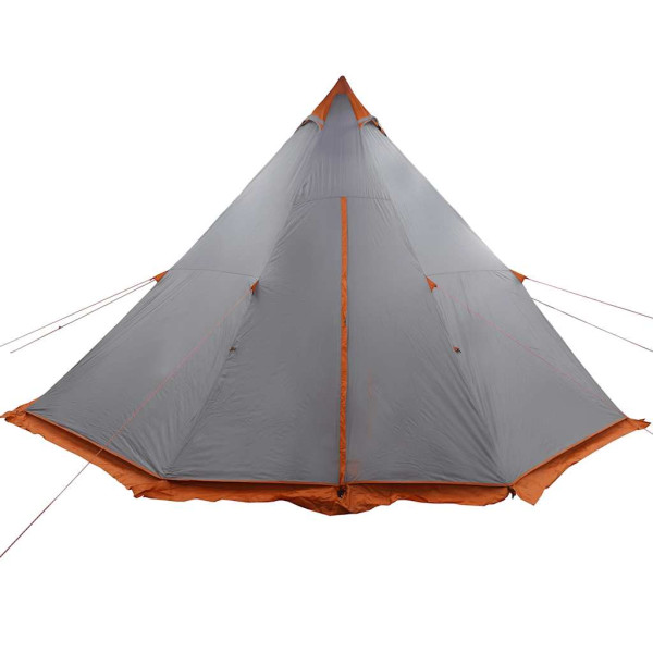 Tienda familiar tipi para 6 personas impermeable gris naranja M 5