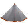 Tenda familiar tipi para 8 pessoas impermeável cinza/laranja 5
