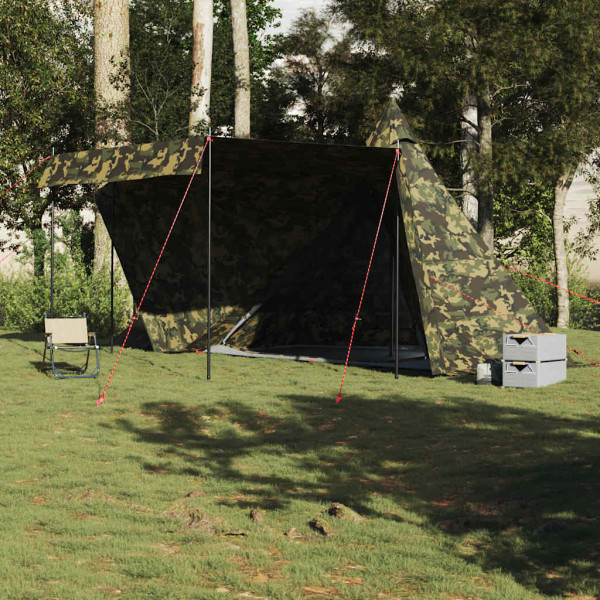 Tenda familiar tipi para 8 pessoas impermeável camuflagem M 3