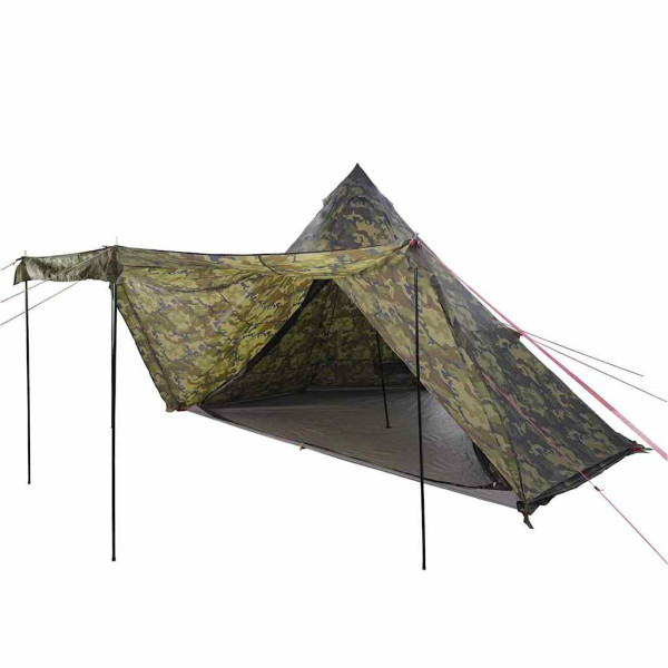 Tienda campaña familiar tipi 6 personas impermeable camuflaje M 4