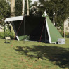 Tenda familiar tipi para 8 pessoas impermeável verde 3