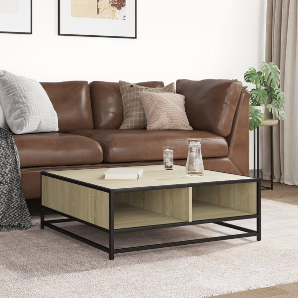 Mesa de centro 80x80x30 cm deriv. madeira/metal carvalho sonoma M 3